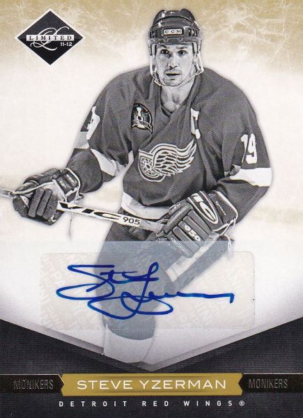 AUTO karta STEVE YZERMAN 11-12 Limited Monikers Gold /25